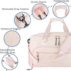 Gym Bag for Men Women, Sport Duffle Bag with Wet Pocket & Shoes Compartment, Water Resistant Overnight Weekender Bag Duffel Bag