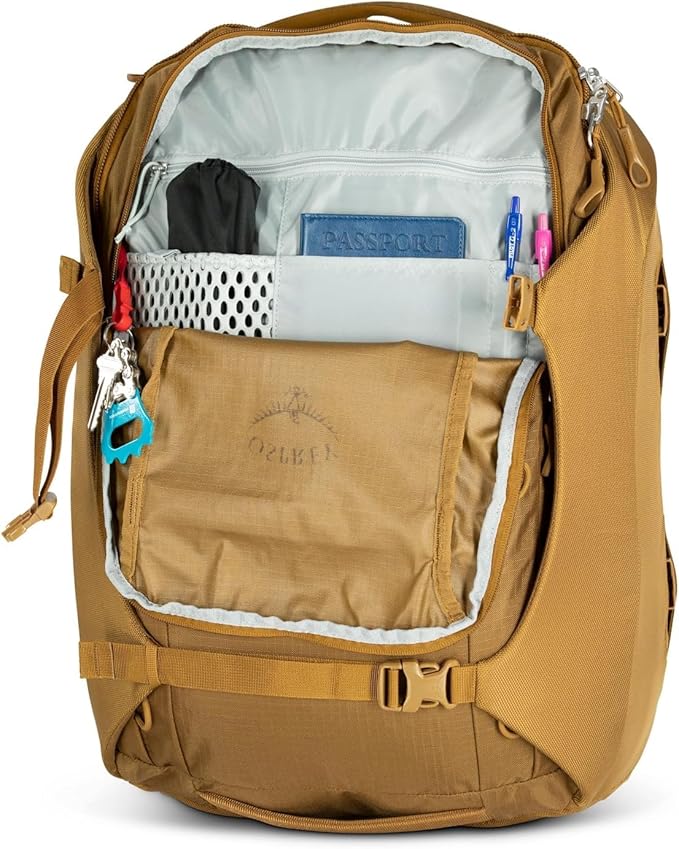 Osprey Sojourn Porter 46L Travel Backpack - Carry-On Compliant Luggage with StraightJacket Compression and Padded Laptop Sleeve - Durable Pack for International or Urban Travel, Graphite Purple