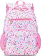 RHCPFOVR Kids Backpack for Girls - Girls Backpack 3-8 Ages Unicorn for Kids 15 Inch School Bookbag for Kindergarten Elementary School Bookbag for Girl 1st 2nd Grade
