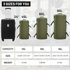 MIER Large Duffel Backpack Sports Gym Bag with Shoe Compartment, Heavy Duty and Water Resistant, Dark Green, 45L