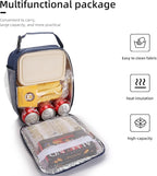 Lovoeo Lunch box Lunch bag for men women Insulated Lunchbox Lunch bags for Work Picnic Travel (Navy blue)
