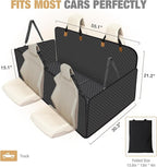 Lekereise Dog Car Seat Cover for Back Seat,Large Hard Bottom Dog Hammock for Car,Camping Air Mattress, Hammock Travel Bed for Truck Car SUV (Black)