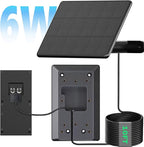 6W Ring Solar Charger for Video Doorbell 3/4, Adjustable Solar Panel Mount for Ring Doorbell Plus/Pro(2023), Weatherproof Continuous Power Supply for Home Security Doorbells