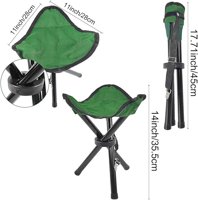 Travel Folding Camping Stool, Use Height 14" and Max Weight 240 lbs Outdoor Portable Party Chair Fishing Chair Seat for Camping Fishing Hiking Gardening and Beach Painting