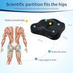 Memory Foam Seat Chair Cushion for Relieves Back Sciatica Pain Tailbone Pain Coccyx Degenerating Disc Orthopedic Osteoarthritis Prostate Cushion Low Back Pain Cushion Hip Shaping (Black mesh)