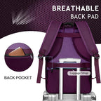 MATEIN Large 45L Travel Backpack for Women, Airline Approved Carry on Backpack with Shoe Compartment, Water Resistant Luggage College Overnight Weekender Travel Bag Fit 18" Laptop, Purple