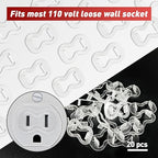 20-Pack Loose Outlet Fix Plug - Ensure Secure Connection for Power Plugs - Socket Extender Prevents Loose Socket Issues - Easily Fix Loose Outlets - Won't Fall Out or Cut Off Electricity