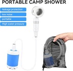Portable Shower, Portable Camping Shower Pump, USB Rechargeable Outdoor Showers, Waterproof Electric Portable Shower with 2 Spray Modes, 4000mah, For Camping, Hiking, Rv & Pet Cleaning (1 PACK)