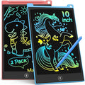 TECJOE 10 Inch 2 Pack LCD Writing Tablet, Colorful Doodle Board Drawing Tablet for Kids, No Mess Toddler Travel Learning Toys, Christmas Birthday Gifts for 3 4 5 6 7 8 Year Old Boys Girls Preschooler