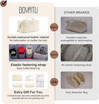 BOYATU Travel Makeup Bag Organizer Cosmetic Bag: 3 Pcs Set Make up Bags for Women with Handle - Waterproof Vegan Leather Toiletry Bags Travel Essentials Pouch with Compartments (C-04-White)