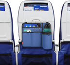Airplane Seat Back Organizer & Storage, Airplane Tray Table Cover for Personal Items, Airline Seat Hanging Pockets Media Pouch,Reusable Travel Essentials,Fits Tablets,Cell Phone,Water Bottle (Blue)