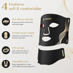 Red Light Therapy for Face, LED Light Therapy Mask Skin Care Mask & Neck, LED Red & NIR Light Therapy Wavelength for Home Use, Working Travel Yoga Sleep