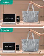 BAGSMART Tote Bag for Women, Tote Bag with Zipper Work Tote with Compartments Nurse Shoulder Hanbag for Travel, Gym