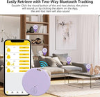 Aircawin GPS Tracker Case,Key Item Finder Locator,No Monthly Fee App for iOS/Android 2023 Latest,Portable Anti-Lost Bluetooth Mini Tag Item Tracker for Luggages/Kids/Pets/Phone/Wallet/Bag-1Pcs-Purple