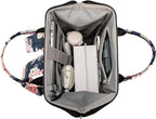 Kinmac Laptop Backpack for Women and Men, Large Capacity Travel Backpack for 15.6 inch Laptop Computer (Blue Rose)