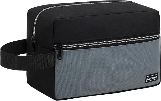 Carbrea Travel Toiletry Bag - Large Travel Bag for Toiletries, Cosmetics, Accessories, Gifts - Black