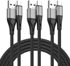 USB to USB C Cable,3Pack 3ft Premium Nylon Braided Fast Charging,3A Rapid Charger Cord,Type C to A Cable Compatible with Samsung Galaxy S22 S21 S20 S10 S9 S8 Plus,Note 20 10 9 8,LG V50 V40