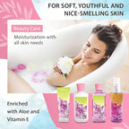 Sweet Pea Bath & Body Kit, 3 Fl Oz, Ideal Skincare Gift Home Spa Set, Includes Body Lotion, Shower Gel, Body Cream, and Fragrance Mist, Birthday Mother's Valentine's Day Gifts for Her