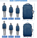 AREYTECO 60L Big Capacity Carry On Laptop Backpack Large Travel Backpack for Men, Expandable Water Resistant Overnight Weekender Luggage Gym Daypack Rucksack Traveling Backpack, Traveler Gifts, Blue