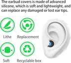 Silicone Earbud Tips for Most In-Ear Earbuds (Inner Hole 3.8mm -5.1mm) - 9 Pairs S M L