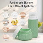 2 oz Travel Bottle Silicone Small Liquid Travel Containers 2 Pack Leak Proof TSA Approved Bottles On The Go Size Traveling Kit for Toiletries Shampoo Body Wash Skincare Lotion Women Men Leather Green