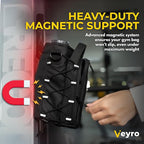 Veyro Magnetic Gym Bag with strong Magnetic Phone Holder - Gym water bottle bag holder for men and women - Compact Gym Crossbody Pouch - Compact Crossbody Pouch (Black)