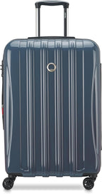 DELSEY PARIS Helium Aero Hardside Expandable Luggage with Spinner Wheels, Orion Blue, Checked-Medium 24 Inch