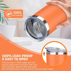 20 oz Tumbler with Lids and Straws, Stainless Steel Insulated Travel Coffee Mug, Double Wall Vacuum Insulated Tumblers, Powder Coated Coffee Tumbler for Cold & Hot Drinks (Mix Color-8, 4 Pack)