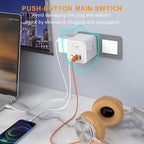 Outlet Extender USB C Wall Charger, Bototek Multi Plug Outlet Splitter 4AC Outlets with 4 USB Port, 20W USB C for Multiple Devices, 5-Sided Multi Plug for Cruise Home Office Dorm Room Essentials