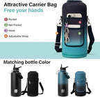 DYSANKY Insulated Water Bottle | Thickened Stainless Steel for Gym and Hiking with Straw, Carrier Bag, Handle Strap | BPA-Free 87 oz