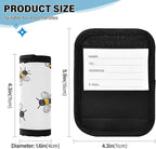 Cute Bee White Luggage Handle Wrap for Suitcase Luggage Tags Handle Covers Identifiers Soft Decorations Travel Accessories 2 Pack