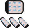 Bow Tie 4 Pack Neoprene Suitcase Wraps, Luggage Handle Wraps with ID Tag, Non-Slip Suitcase Handle Covers for Travel, Bag Strap Pad
