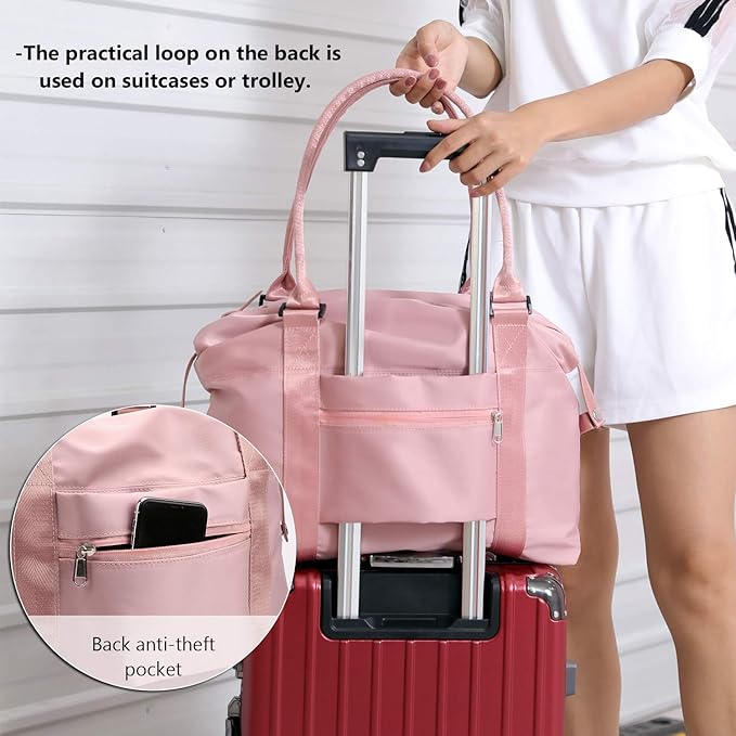 forestfish Duffle Tote Bag Weekender Bags For Women Travel With Trolley Sleeve | Travel