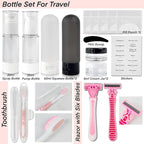 Travel Kit For Wedding And Honeymoon Emergency 32 Essential Items All In One Personal Care Set Toiletry Kit For Couples (Opaline White)