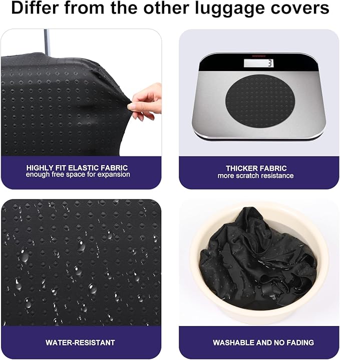 Suitcase Cover 3D Print Design Travel Luggage Protector Trolley Case Cover 26"-28" Sleeve, BluePeacock
