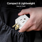 [ETL Listed] 3-Pack 3 Outlet Wall Adapter, Grounded 3-Prong Cube Tap Outlet Power Splitter, Compact 3-Way Plug Adapter for Home, Office or Travel.