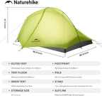 Naturehike Star Trail Ultralight Backpacking Tent, 2.3lb One Person Tent, 2.76 lb 2 Person Tents for Camping