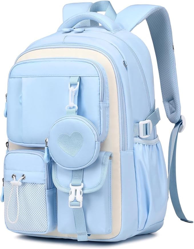 MOONBABY Girls Backpack, Kids Backpack for Girls, School bag for Primary Elementary Teenage, Middle School Students Bookbag