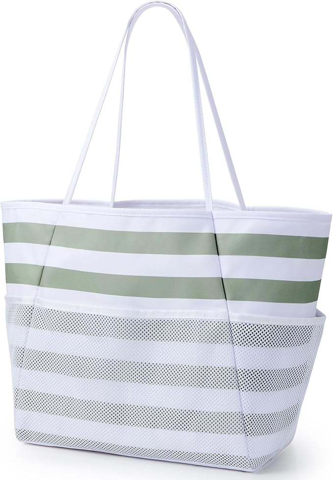 KALIDI Beach Tote Bag Women Large Waterproof Sandproof Shoulder Handbag Packable Grocery Bag Hobo Purse for Picnic Vacation