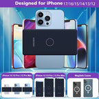Magnetic Battery Pack for iPhone /17/16/15/14/13/12 Series, 10,000mAh Mag-Safe Battery Pack, Slim Mag-Safe Power Bank Charger, Power Bank Magnetic Charger for iPhone (Subcolor)