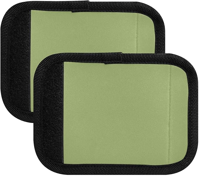 DOMIKING Light Green Luggage Handle Wrap Soft Luggage Identifiers for Suitcase Tags Markers for Travel Bag Luggage Suitcase Handle Covers Travel Accessories, 2 Pack
