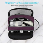 Gonex Travel Toiletry Bag Nylon, Toiletries Kit Shaving Bag Toiletry Organizer Burgundy