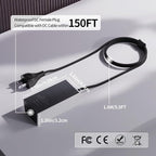 Starlink Mini Power Supply, 60W Starlink Mini Power Adapter AC Charger Wall Plug Steady 30V/2A with 1.8M Extension Cable Compatible with 150FT DC Power Cable