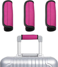 uxcell 3 Pcs Luggage Handle Wrap for Suitcase, Neoprene Handbag Grip Cover Protector Luggage Identifiers Suitcase Handle Wraps for Luggage Shopping Bag Travel Bags, Rose Red