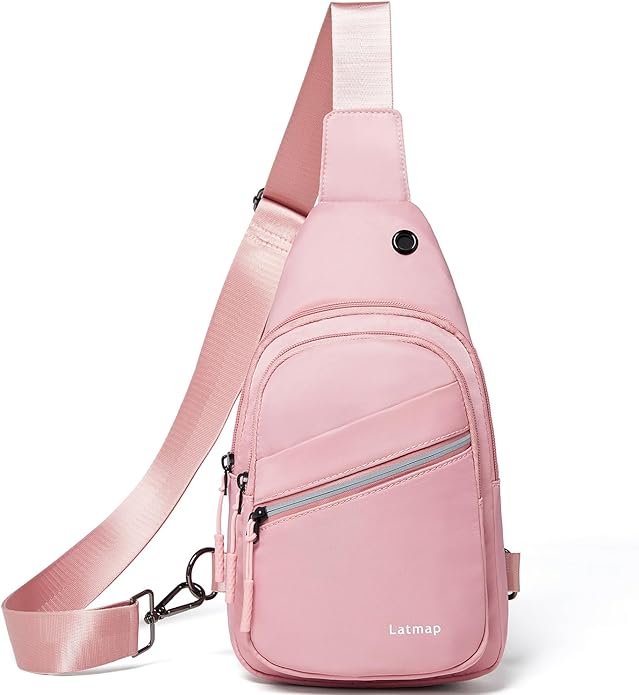 LATMAP Sling Bag For Women Faux Leather Small Casual Daypack Backpack Fanny Pack Crossbody Chest Bags Purse