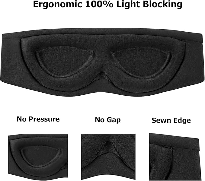 ALASKA BEAR Sleep Mask Personalized Comfort for Men and Women Total Blackout Eye Mask for Sleeping/Napping, Machine Washable (I Love Naps)
