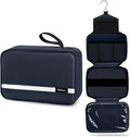 Maliton Toiletry Bag for Men & Women Travel Toiletry Bag Hanging Toiletry Bag Hygiene Organizer with 4 Compartments Waterproof Bathroom Shower Bag Large Toiletries Travel Bag(Black (Navy Blue)