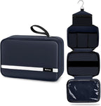 Maliton Toiletry Bag for Men & Women Travel Toiletry Bag Hanging Toiletry Bag Hygiene Organizer with 4 Compartments Waterproof Bathroom Shower Bag Large Toiletries Travel Bag(Black (Navy Blue)