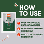 OFF! Deep Woods Mosquito and Insect Repellent Wipes, Long lasting, 12 Individually Wrapped Wipes (Pack of 1)