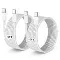 LOFPYE 2-Pack Grey 10FT 60W USB C to USB C Cable, Type C Fast Charging Cable for iPhone Air 17 16e 16 15 Pro Plus Pro Max，for Galaxy S25/S24, for iPad Pro/Air/mini, for MacBook Pro/Air and More